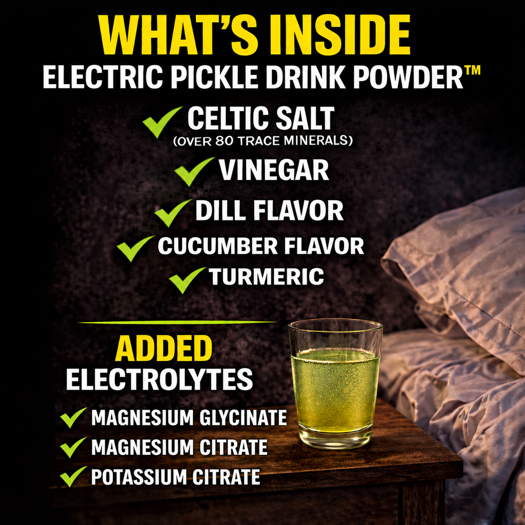 Electric Pickle Drink - Electrolytes Powder Drink Mix - Anti-Cramp Hydration - Relieve Cramps + Superior Electrolyte Hydration-(300G Tub) Equal to 120 pickle shots